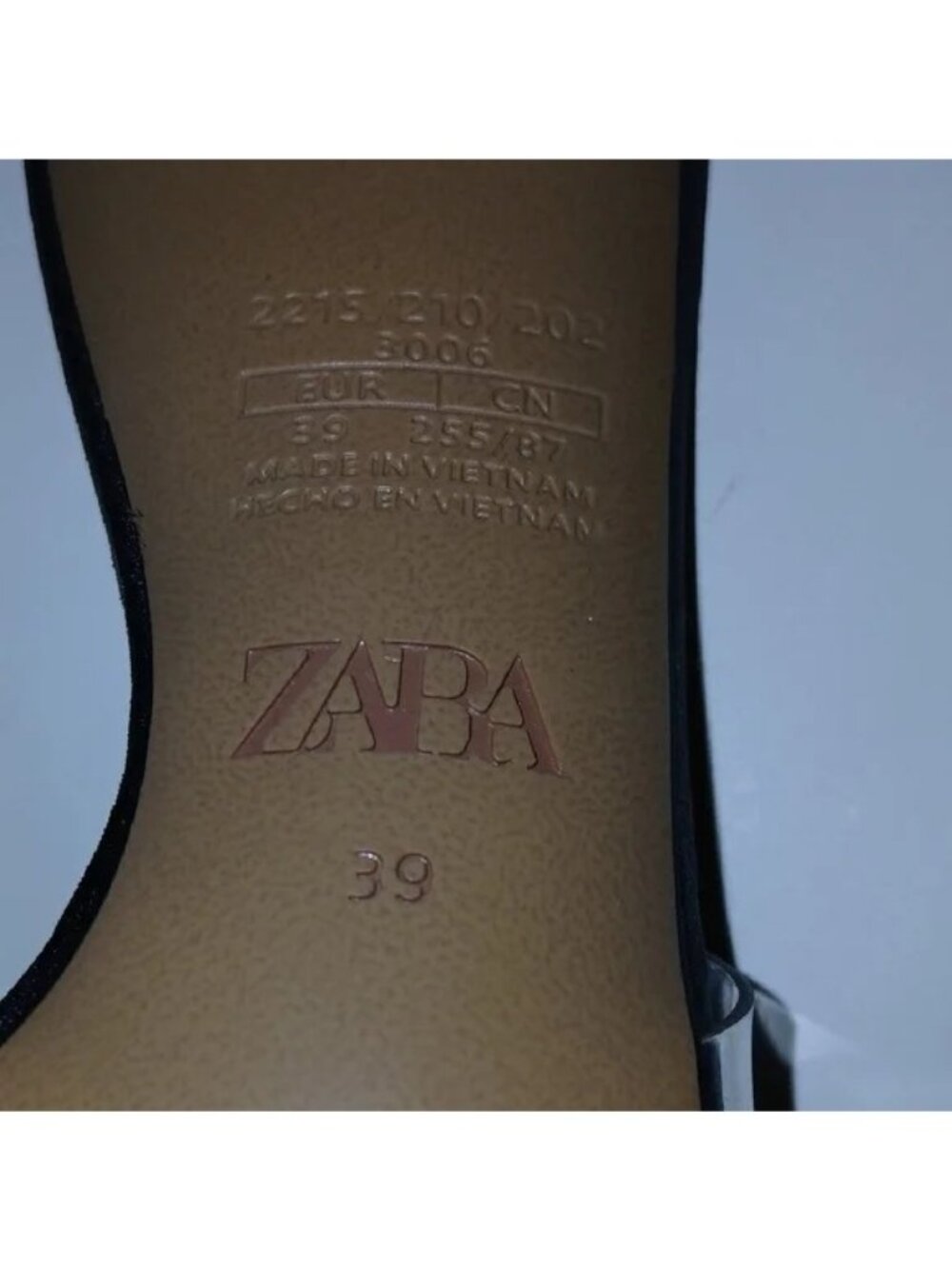Zara Color Block Clear Slingback Kitten Heels - Picture 5 of 5